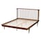 Baxton Studio Flint Mid-Century Modern Ash Walnut Finished Wood Queen Size Platform Bed 236-12782-ZORO - alternate 4
